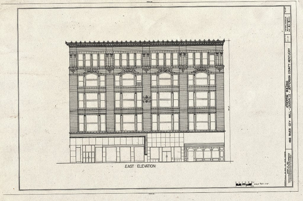 Blueprint HABS KY,56-LOUVI,28- (Sheet 4 of 6) - Atherton Building, 466 River City Mall, Louisville, Jefferson County, KY