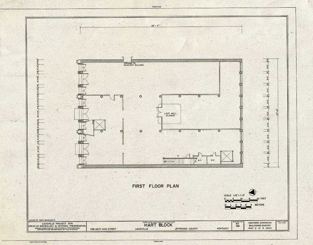 Blueprint HABS KY,56-LOUVI,10G- (Sheet 2 of 3) - Hart Block, 728 West Main Street, Louisville, Jefferson County, KY