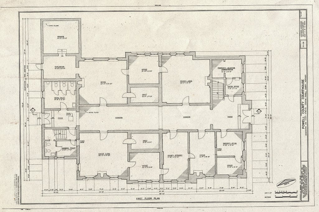 Blueprint HABS KY,99-Stan,1- (Sheet 2 of 6) - Powell County Courthouse, Washington & Court Streets, Stanton, Powell County, KY