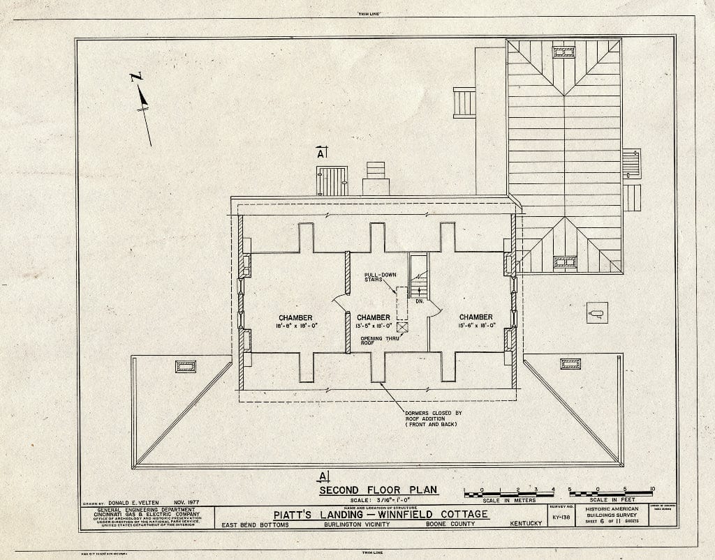 Blueprint HABS KY,8-BURL.V,1A- (Sheet 6 of 11) - Piatt's Landing, Upper East Bend Bottoms, Burlington, Boone County, KY