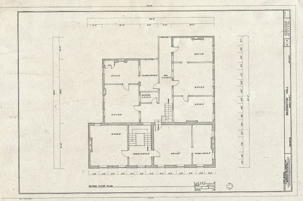 Blueprint HABS KY,81-WASH,10- (Sheet 4 of 6) - Washington Hall, Main Street, Old Washington, Mason County, KY