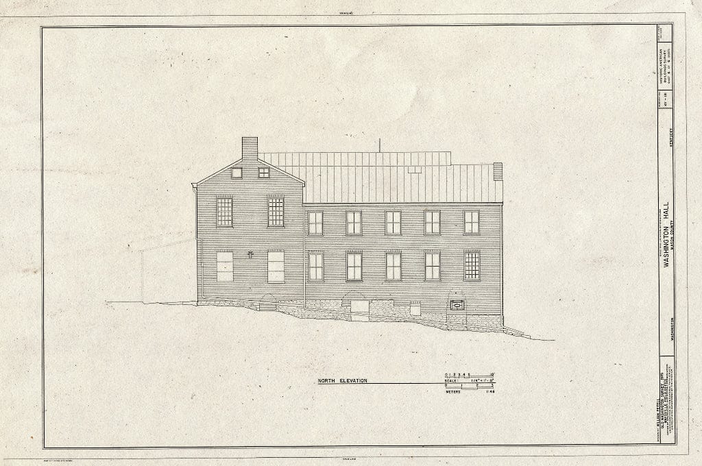 Blueprint HABS KY,81-WASH,10- (Sheet 6 of 6) - Washington Hall, Main Street, Old Washington, Mason County, KY
