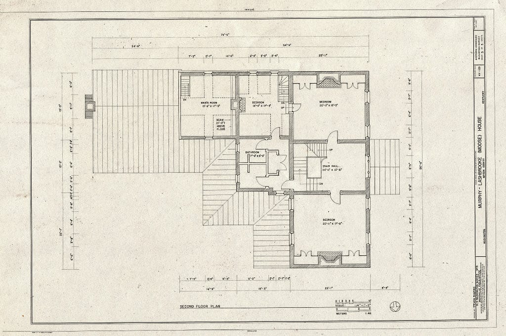 Blueprint HABS KY,81-WASH,8- (Sheet 3 of 5) - Murphy-Lashbrooke House, Main Street & Berry Alley, Old Washington, Mason County, KY