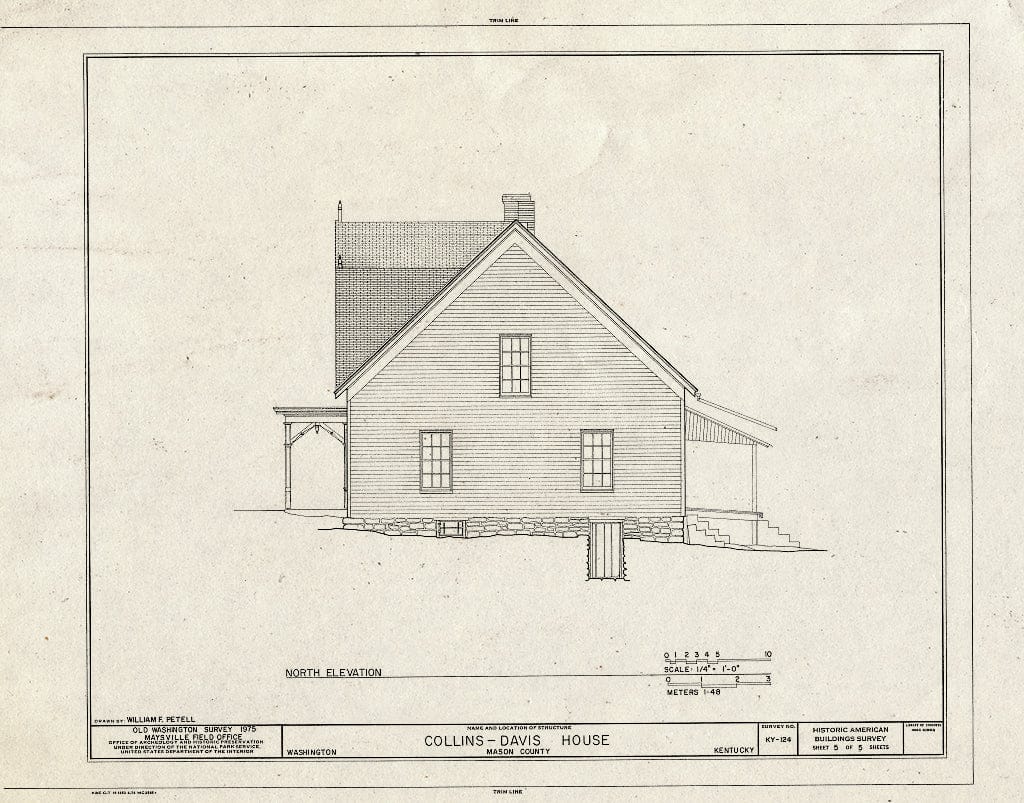 Blueprint HABS KY,81-WASH,3- (Sheet 5 of 5) - Collins-Davis House, Main Street, Old Washington, Mason County, KY