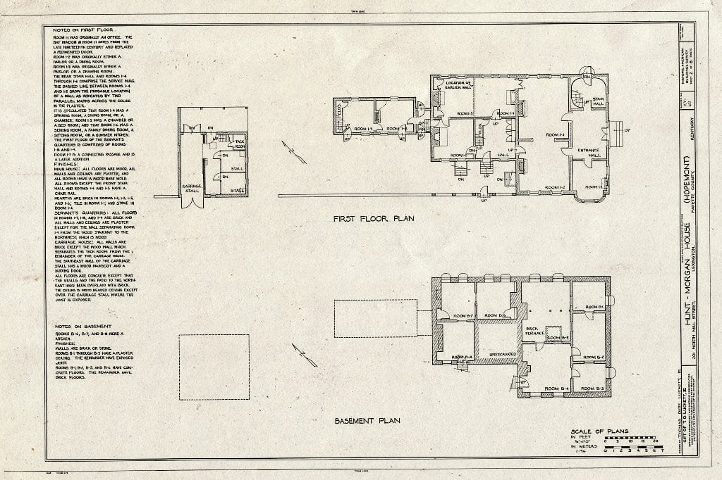 Blueprint HABS KY,34-LEX,8- (Sheet 2 of 8) - Hopemont, 201 North Mill Street, Lexington, Fayette County, KY