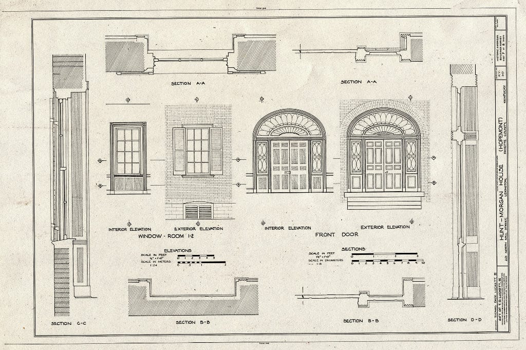 Blueprint HABS KY,34-LEX,8- (Sheet 7 of 8) - Hopemont, 201 North Mill Street, Lexington, Fayette County, KY