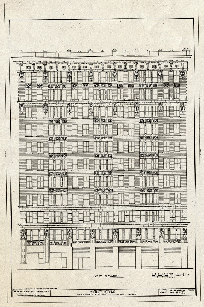 Blueprint HABS KY,56-LOUVI,69- (Sheet 4 of 6) - Republic Building, 427 West Muhammed Ali Boulevard, Louisville, Jefferson County, KY