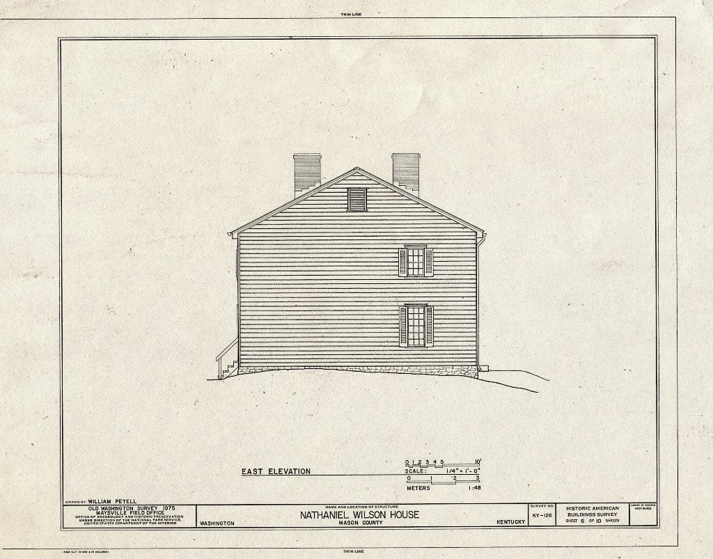 Blueprint HABS KY,81-WASH,11- (Sheet 6 of 10) - Nathaniel Wilson House, Harold Street, Old Washington, Mason County, KY