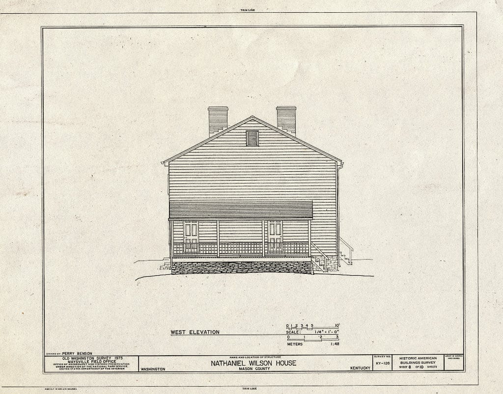 Blueprint HABS KY,81-WASH,11- (Sheet 8 of 10) - Nathaniel Wilson House, Harold Street, Old Washington, Mason County, KY