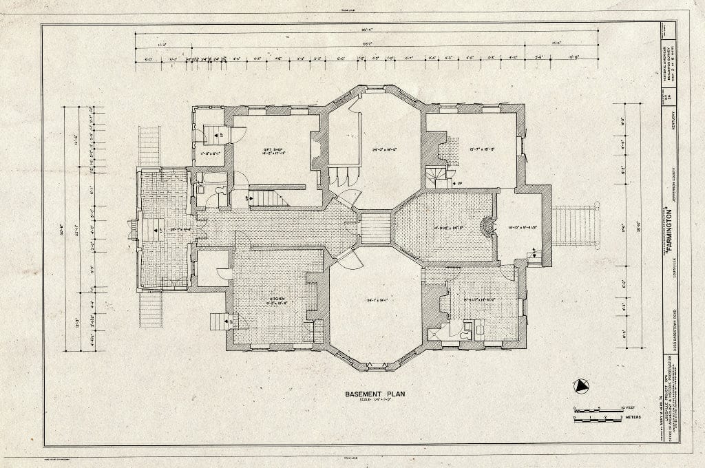 Blueprint HABS KY,56-LOUVI.V,1- (Sheet 2 of 8) - Farmington, 3033 Bardstown Road, Louisville, Jefferson County, KY