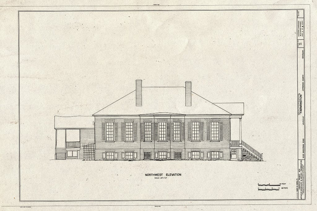 Blueprint HABS KY,56-LOUVI.V,1- (Sheet 7 of 8) - Farmington, 3033 Bardstown Road, Louisville, Jefferson County, KY