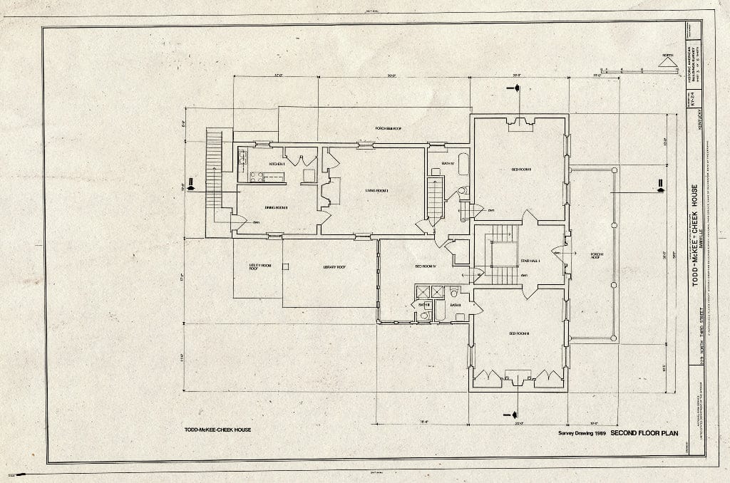 Blueprint HABS KY,11-DANV,12- (Sheet 3 of 6) - Todd-McKee-Cheek House, 229 North Third Street, Danville, Boyle County, KY