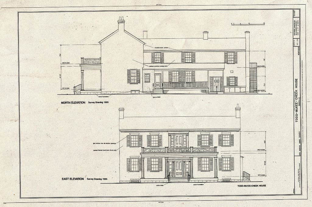Blueprint HABS KY,11-DANV,12- (Sheet 4 of 6) - Todd-McKee-Cheek House, 229 North Third Street, Danville, Boyle County, KY