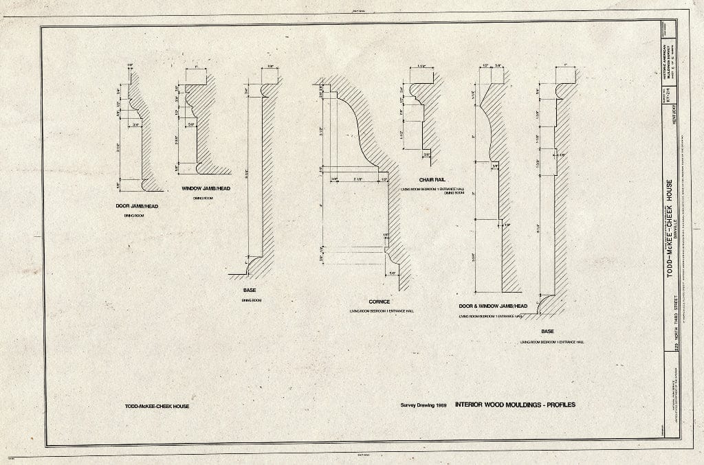Blueprint HABS KY,11-DANV,12- (Sheet 6 of 6) - Todd-McKee-Cheek House, 229 North Third Street, Danville, Boyle County, KY