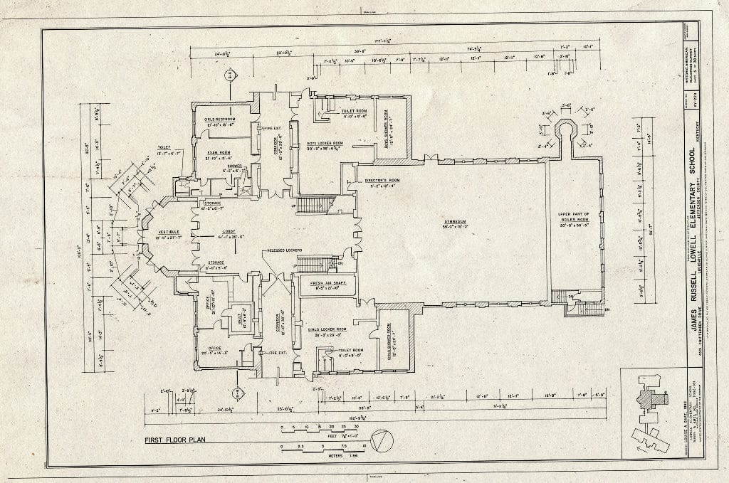 Blueprint HABS KY,56-LOUVI,72- (Sheet 5 of 30) - James Russell Lowell Elementary School, 4501 Crittenden Drive, Louisville, Jefferson County, KY