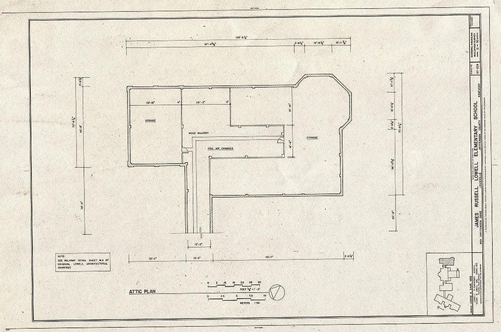 Blueprint HABS KY,56-LOUVI,72- (Sheet 12 of 30) - James Russell Lowell Elementary School, 4501 Crittenden Drive, Louisville, Jefferson County, KY