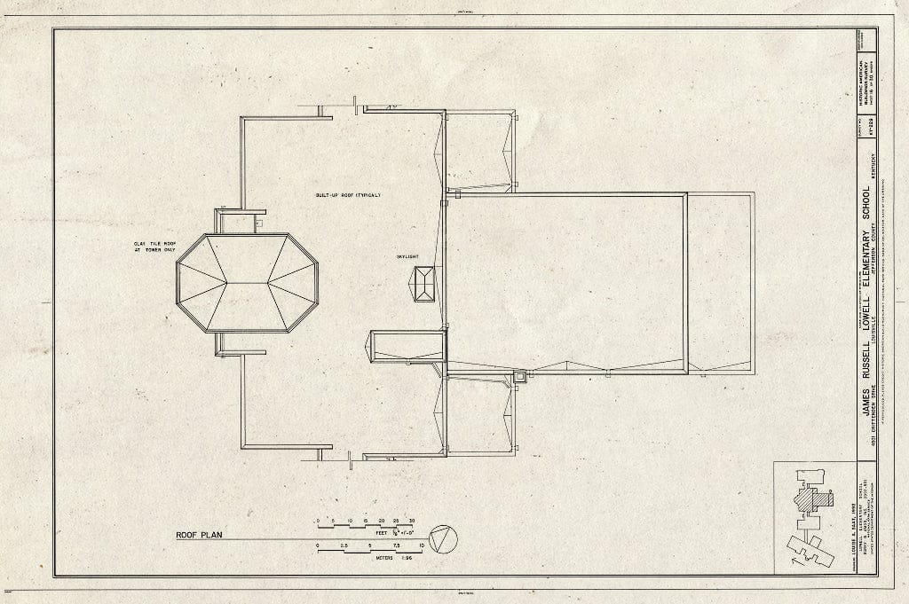 Blueprint HABS KY,56-LOUVI,72- (Sheet 16 of 30) - James Russell Lowell Elementary School, 4501 Crittenden Drive, Louisville, Jefferson County, KY