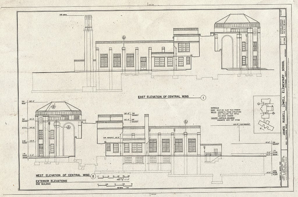 Blueprint HABS KY,56-LOUVI,72- (Sheet 21 of 30) - James Russell Lowell Elementary School, 4501 Crittenden Drive, Louisville, Jefferson County, KY