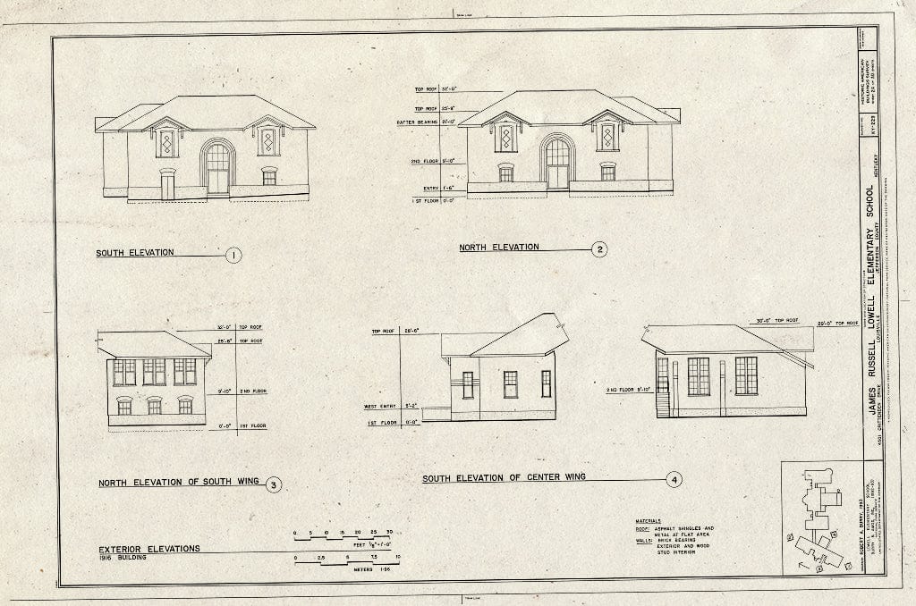 Blueprint HABS KY,56-LOUVI,72- (Sheet 24 of 30) - James Russell Lowell Elementary School, 4501 Crittenden Drive, Louisville, Jefferson County, KY