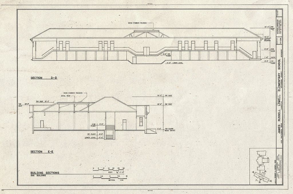 Blueprint HABS KY,56-LOUVI,72- (Sheet 27 of 30) - James Russell Lowell Elementary School, 4501 Crittenden Drive, Louisville, Jefferson County, KY