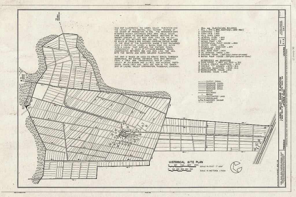Blueprint HAER LA,29-THIB,1- (Sheet 2 of 2) - Laurel Valley Sugar Plantation, State Route 308, Thibodaux, Lafourche Parish, LA