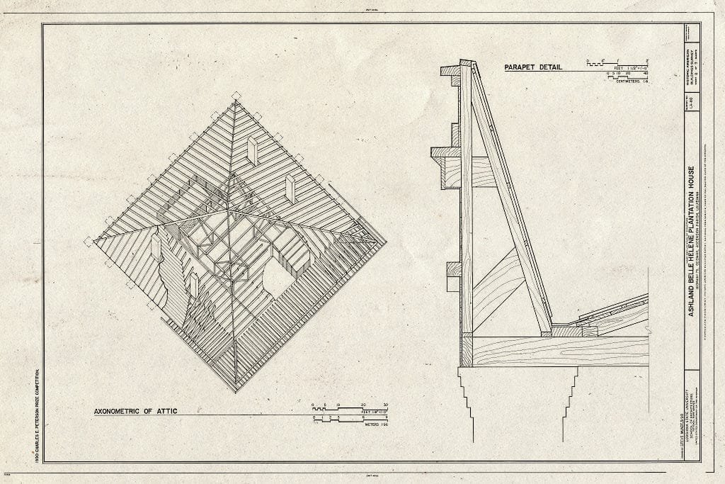 Blueprint HABS LA,3-GEIM.V,1- (Sheet 8 of 9) - Ashland Belle Helene Plantation, Highway 75, Geismar, Ascension Parish, LA
