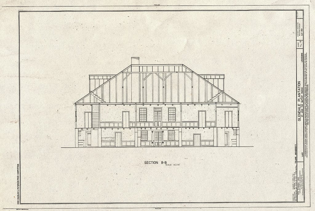 Blueprint HABS LA,48-Lucy,1- (Sheet 6 of 10) - Glendale Plantation, Lucy, St. John The Baptist Parish, LA