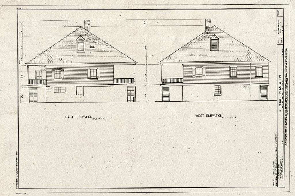 Blueprint HABS LA,48-Lucy,1- (Sheet 10 of 10) - Glendale Plantation, Lucy, St. John The Baptist Parish, LA