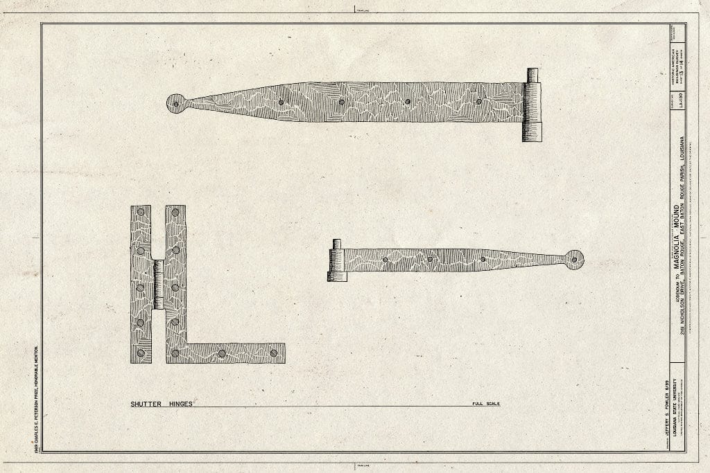 Blueprint HABS LA,17-BATRO,14- (Sheet 13 of 14) - Magnolia Mound, 2161 Nicholson Drive, Baton Rouge, East Baton Rouge Parish, LA