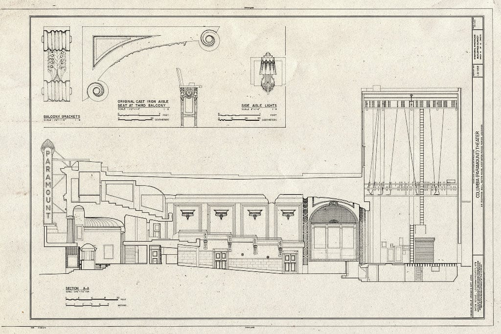 Blueprint HABS LA,17-BATRO,7- (Sheet 4 of 4) - Columbia Theatre, 215 Riverside Mall, Baton Rouge, East Baton Rouge Parish, LA