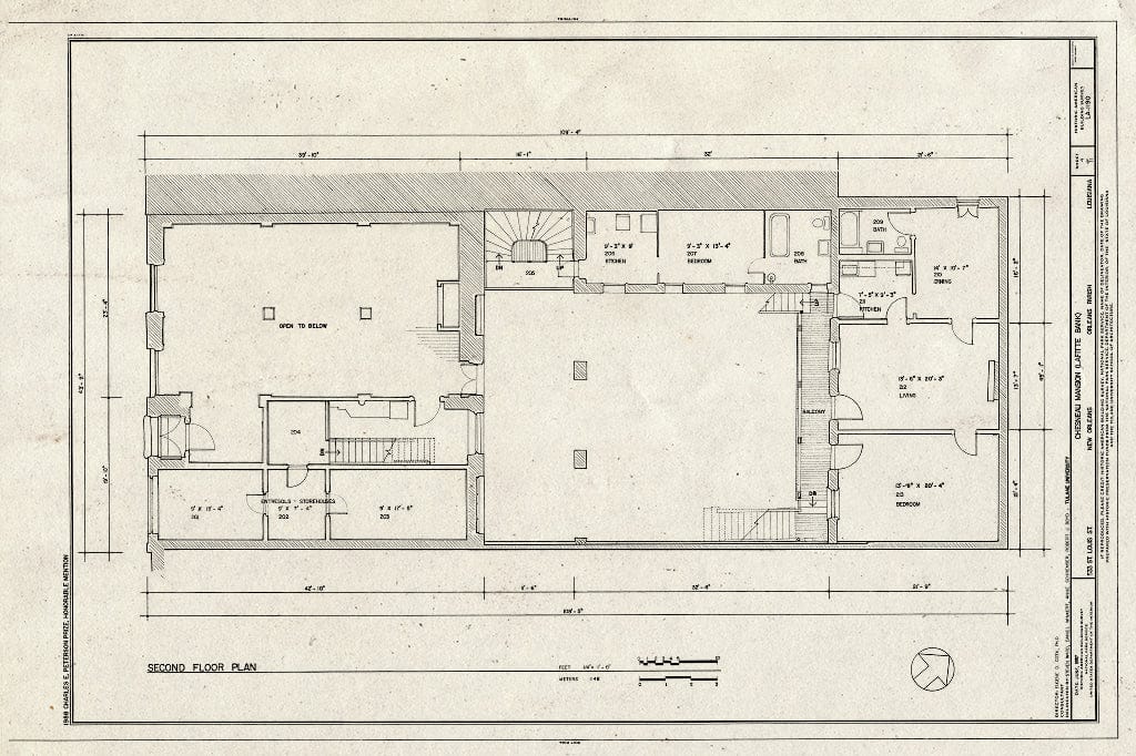 Blueprint HABS LA,36-NEWOR,90- (Sheet 4 of 11) - Chesneau Mansion, 533 Saint Louis Street, New Orleans, Orleans Parish, LA