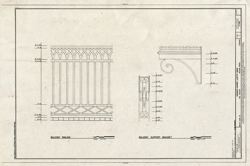 Blueprint HABS LA,36-NEWOR,90- (Sheet 10 of 11) - Chesneau Mansion, 533 Saint Louis Street, New Orleans, Orleans Parish, LA