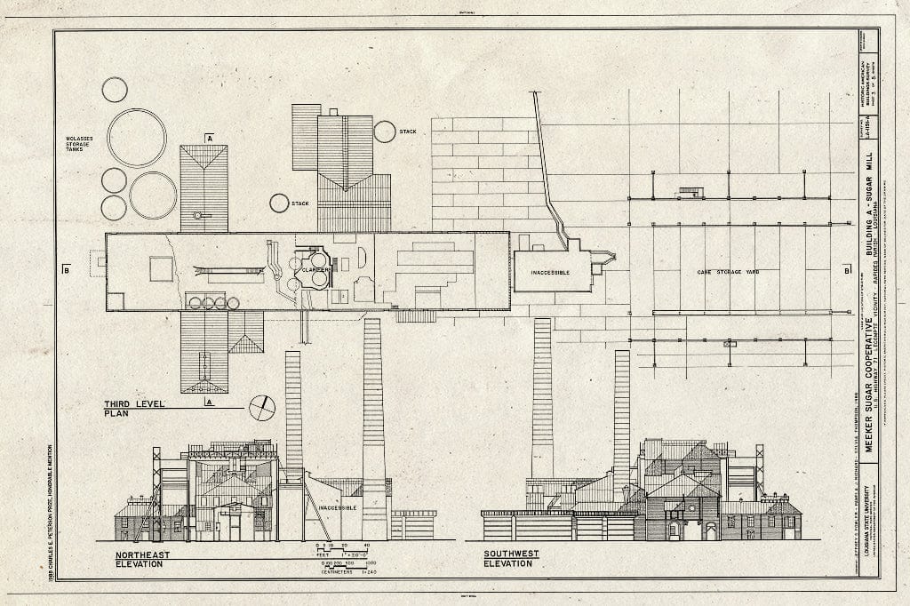 Blueprint HABS LA,40-LECO.V,1-A- (Sheet 3 of 5) - Meeker Sugar Cooperative, Sugar Mill, U.S. Highway 71, Lecompte, Rapides Parish, LA