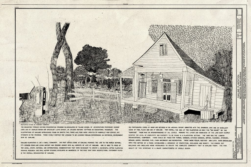 Blueprint HABS LA,35-Berm,2- (Sheet 2 of 32) - Oakland Plantation, Route 494, Bermuda, Natchitoches Parish, LA