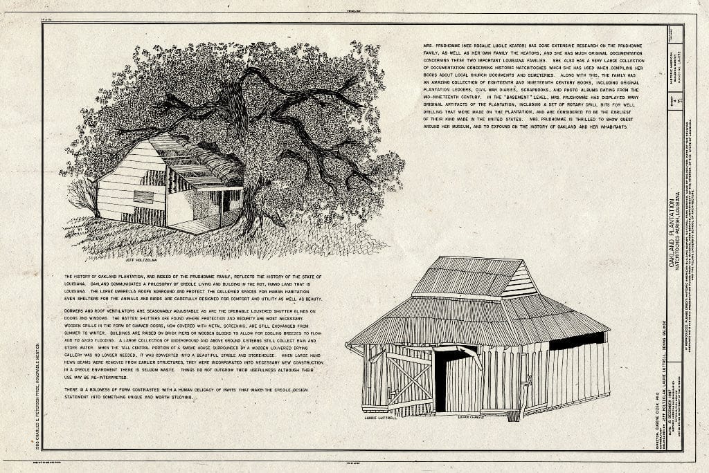 Blueprint HABS LA,35-Berm,2- (Sheet 4 of 32) - Oakland Plantation, Route 494, Bermuda, Natchitoches Parish, LA