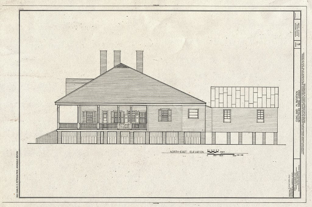 Blueprint HABS LA,35-Berm,2- (Sheet 10 of 32) - Oakland Plantation, Route 494, Bermuda, Natchitoches Parish, LA