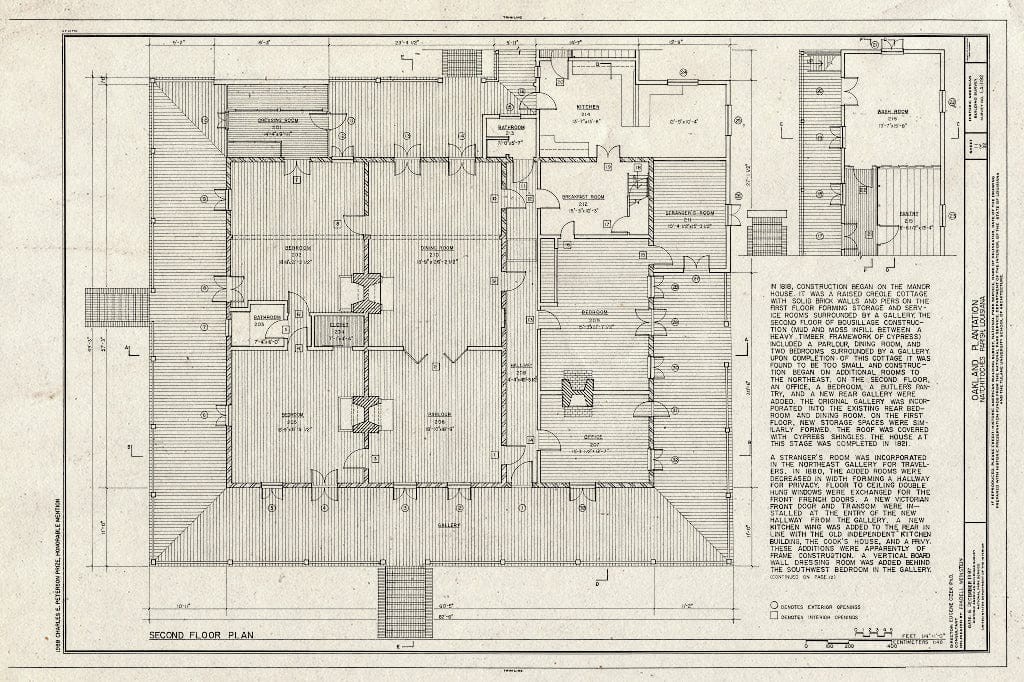 Blueprint HABS LA,35-Berm,2- (Sheet 11 of 32) - Oakland Plantation, Route 494, Bermuda, Natchitoches Parish, LA