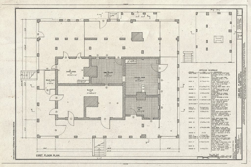 Blueprint HABS LA,35-Berm,2- (Sheet 13 of 32) - Oakland Plantation, Route 494, Bermuda, Natchitoches Parish, LA