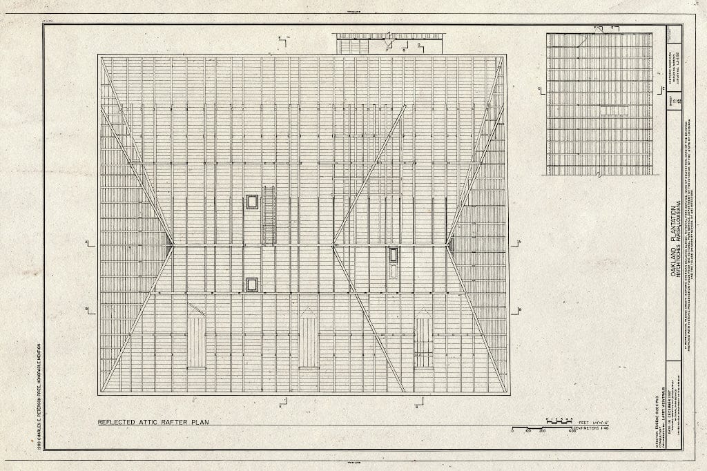 Blueprint HABS LA,35-Berm,2- (Sheet 15 of 32) - Oakland Plantation, Route 494, Bermuda, Natchitoches Parish, LA