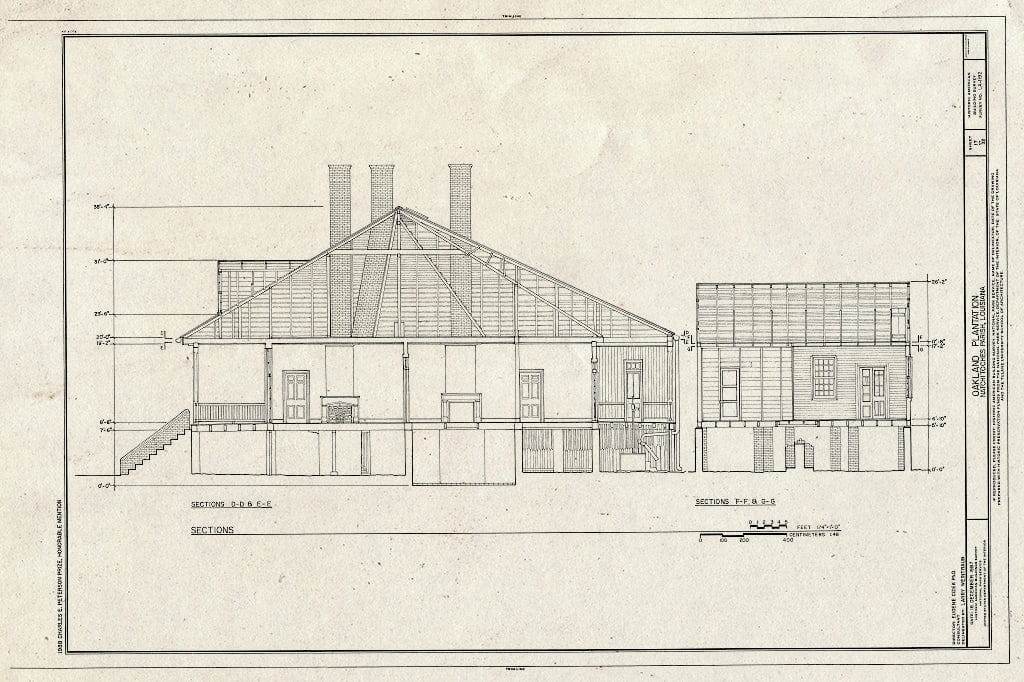 Blueprint HABS LA,35-Berm,2- (Sheet 17 of 32) - Oakland Plantation, Route 494, Bermuda, Natchitoches Parish, LA