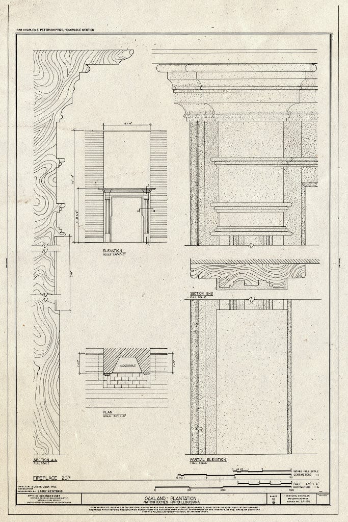 Blueprint HABS LA,35-Berm,2- (Sheet 30 of 32) - Oakland Plantation, Route 494, Bermuda, Natchitoches Parish, LA