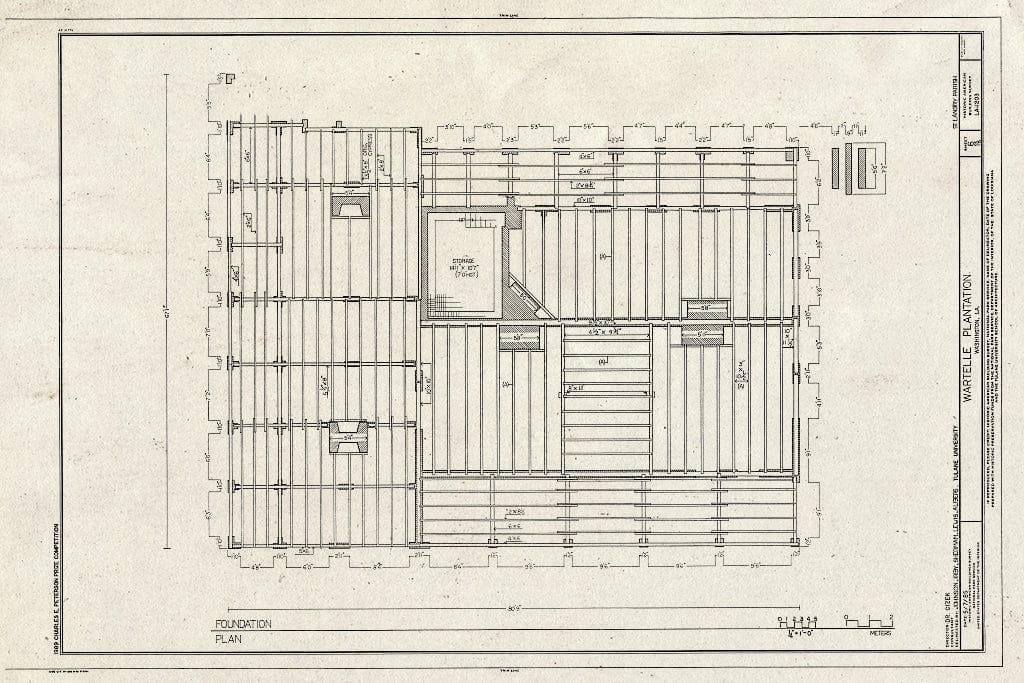 Blueprint HABS LA,49-WASH,10- (Sheet 6 of 18) - Wartelle Plantation, Washington, St. Landry Parish, LA