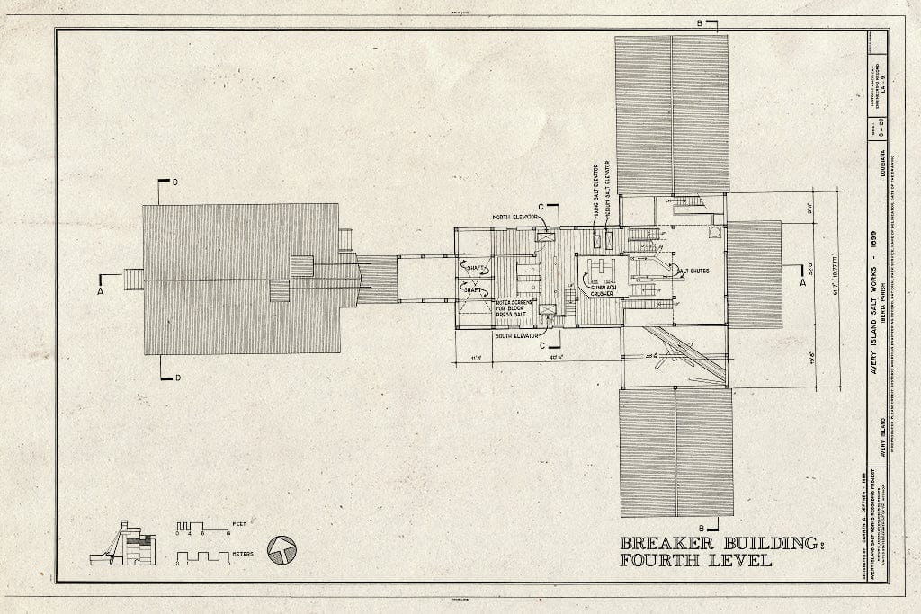 Blueprint HAER LA,23-AVIS,3- (Sheet 8 of 20) - Avery Island Salt Works, Akzo Salt Incorporated, Avery Island, Iberia Parish, LA