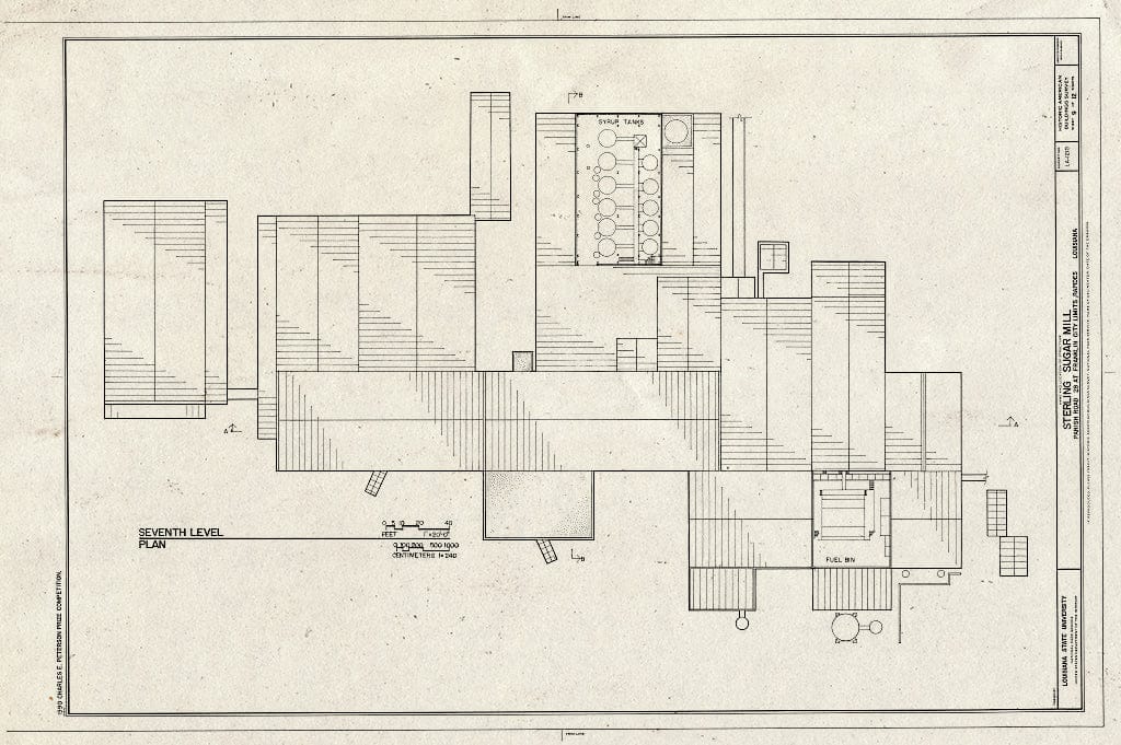 Blueprint HABS LA,40-Frank,1- (Sheet 9 of 12) - Sterling Sugar Mill, Parish Road 28 (Sterling Road), Franklin, St. Mary Parish, LA
