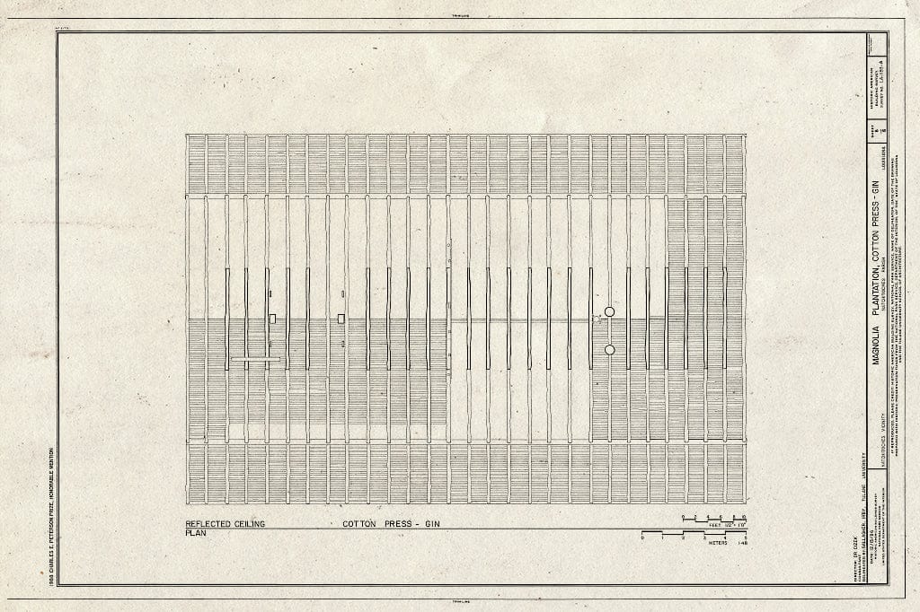 Blueprint HABS LA,35-Natch.V,2-A- (Sheet 6 of 6) - Magnolia Plantation, Cotton Press-Gin, LA Route 119, Natchitoches, Natchitoches Parish, LA