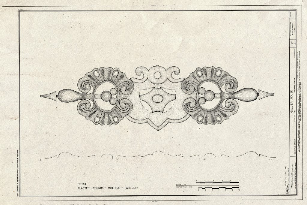 Blueprint HABS LA,36-NEWOR,92- (Sheet 19 of 27) - Gallier House, 1132 Royal Street, New Orleans, Orleans Parish, LA