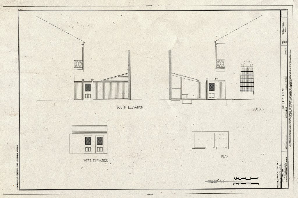 Blueprint HABS LA,36-NEWOR,92- (Sheet 25 of 27) - Gallier House, 1132 Royal Street, New Orleans, Orleans Parish, LA