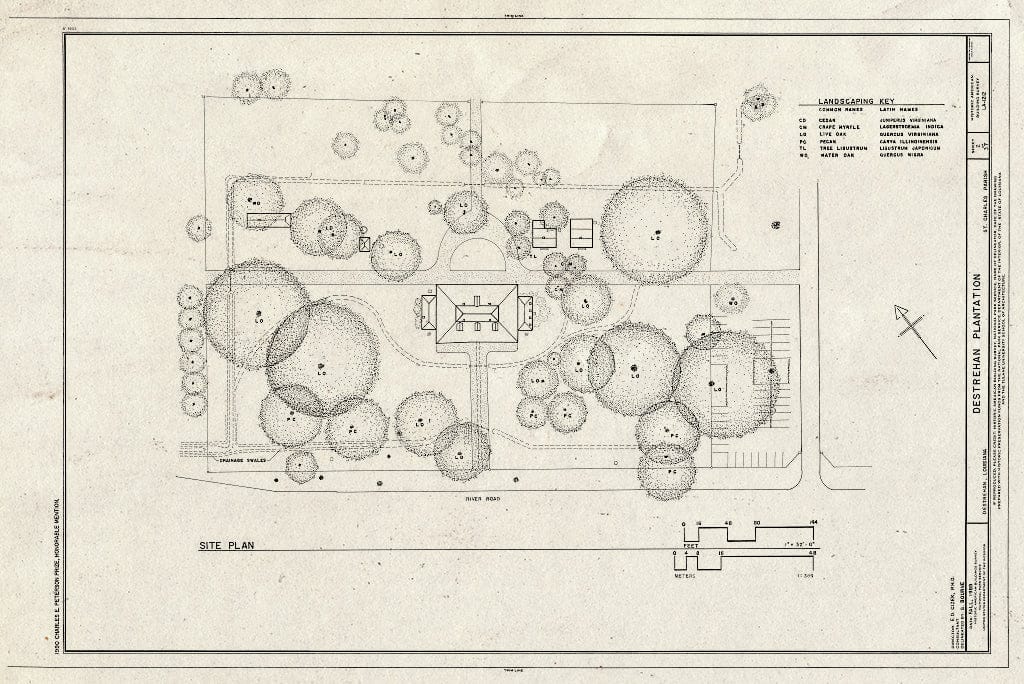 Blueprint HABS LA,45-DEST,1- (Sheet 2 of 37) - Destrehan Plantation, 13034 River Road, Destrehan, St. Charles Parish, LA