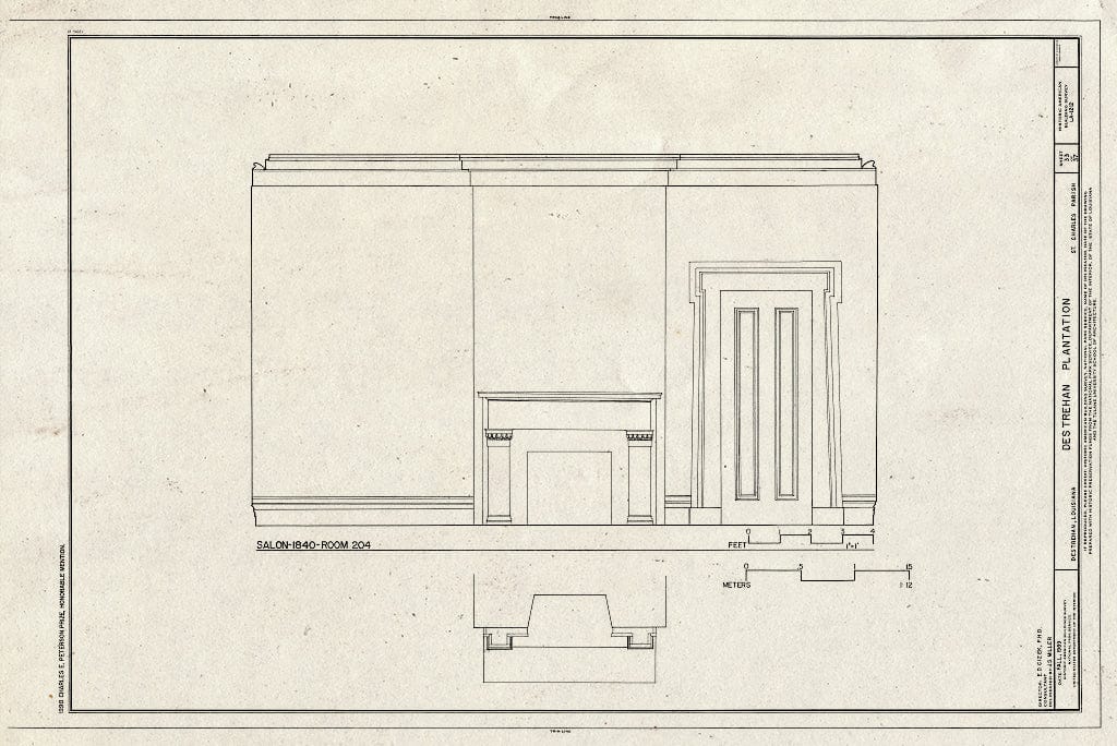 Blueprint HABS LA,45-DEST,1- (Sheet 33 of 37) - Destrehan Plantation, 13034 River Road, Destrehan, St. Charles Parish, LA