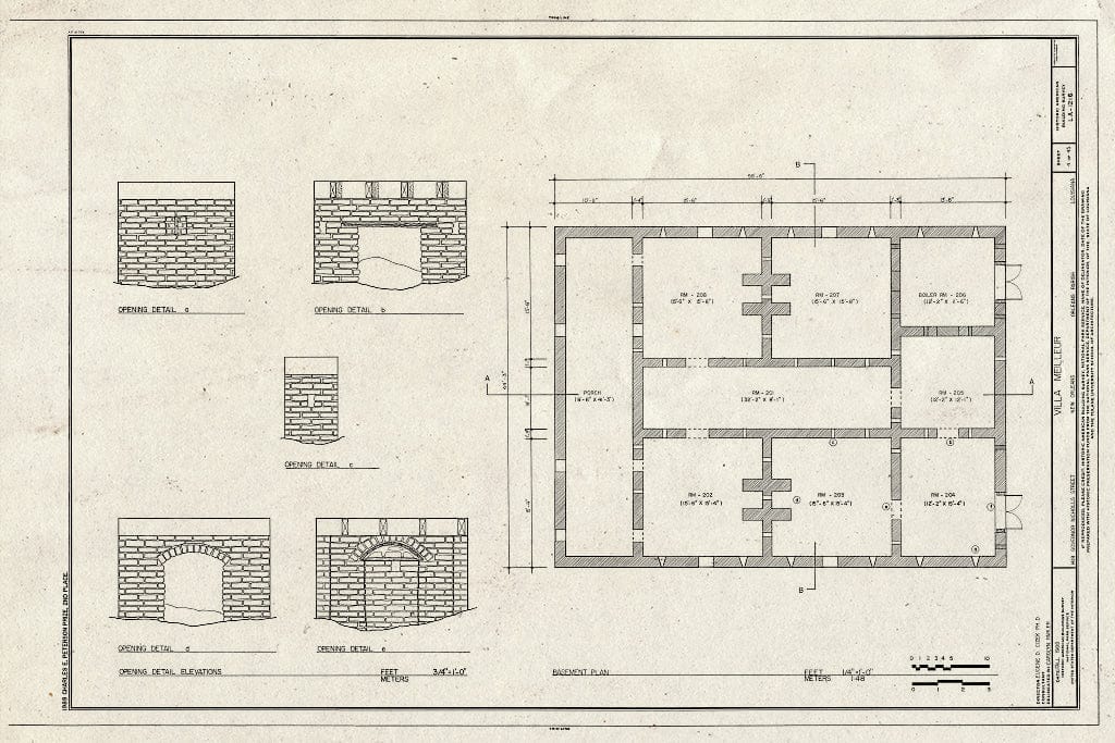 Blueprint HABS LA,36-NEWOR,94- (Sheet 4 of 45) - Villa Meilleur, 1418 Governor Nicholls Street, New Orleans, Orleans Parish, LA